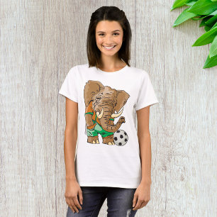 Camiseta Elephant Playing Futebol