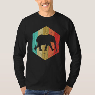 Camiseta Elephant Retro-Elephant Silhouette Cute Na