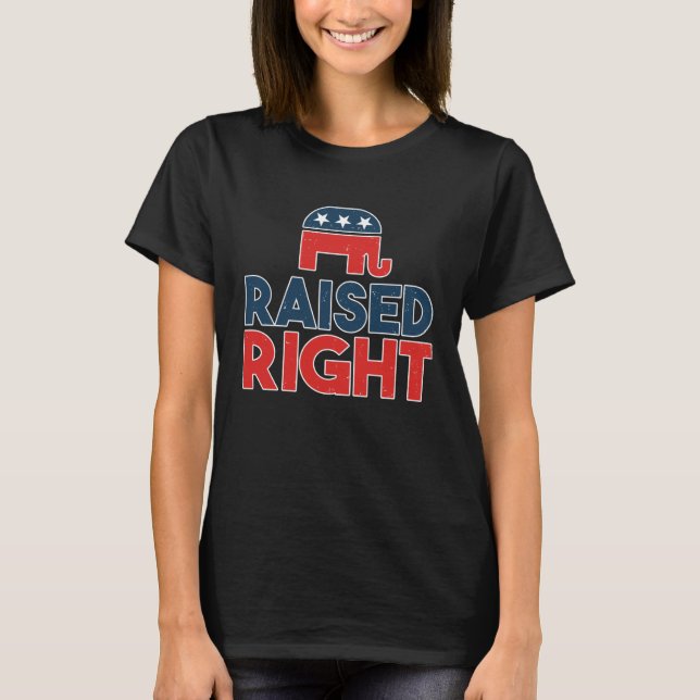 Camiseta Elephant Retro Style retro-Style republicano em al (Frente)