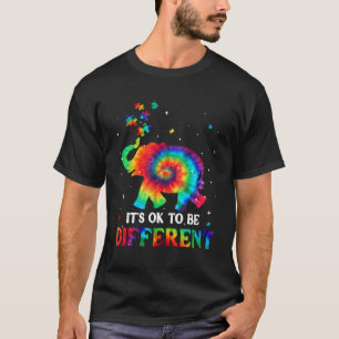 Camiseta Elephant Tie Dye Itu2019s Ok Para Ser Diferente