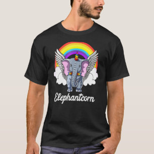 Camiseta Elephant Unicorn Magical Elephantcorn Rainbow