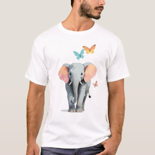 Camiseta Elephant Vetor Painting Adorable Fay Animal Play