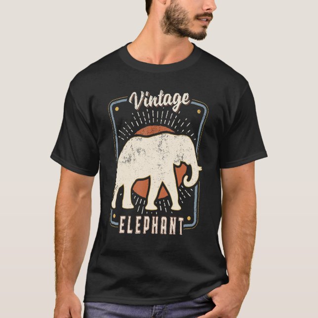 Camiseta Elephant Vintage Retro Classic Animal Love 1 (Frente)