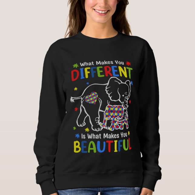 Camiseta Elephant What Makes You Different Autism Awareness (Frente)