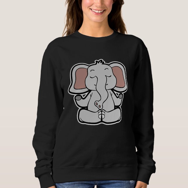 Camiseta Elephant Yogifant Yoga Position Vintage Frequency (Frente)