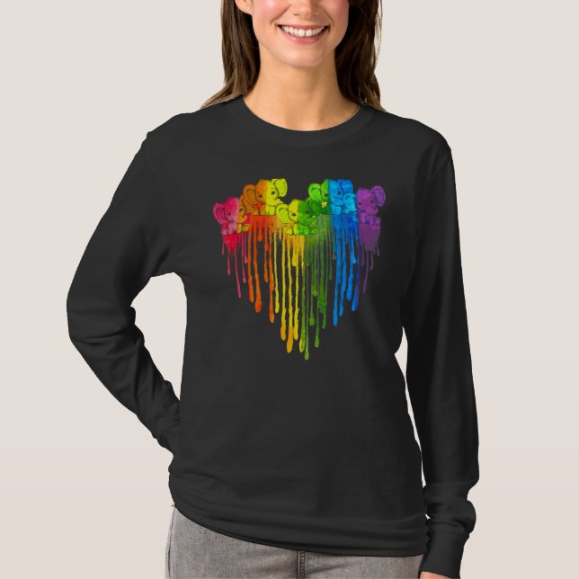 Camiseta Elephants Drivers Heart Lgbt (Frente)