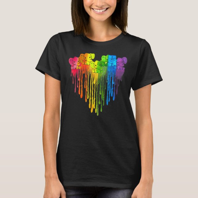 Camiseta Elephants Drivers Heart Lgbt (Frente)