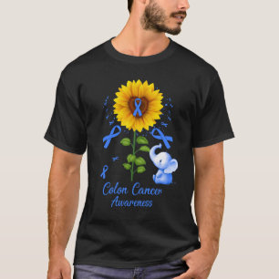Camiseta Elephing Blue Ribbon Colon Cancer Sensibilização S