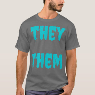 Camiseta Eles Contam Com O Gótico LGBTQ Turquoise Aqua Hall