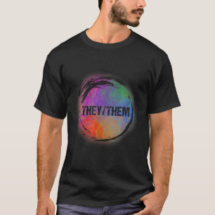 Camiseta Eles Contam Com Orgulho LGBTQ De Gênero Não Bin