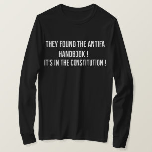 Camiseta Eles encontraram o manual da Antifa! Está na Const