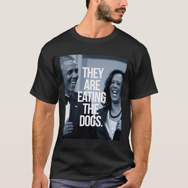 Camiseta Eles Estão Comendo Os Cães. (Frente)