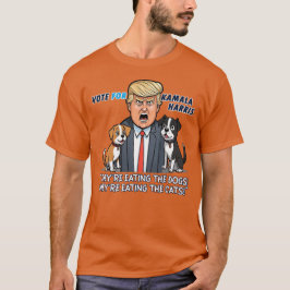 Camiseta Eles estão comendo os cães Engraçados Trump Kamala