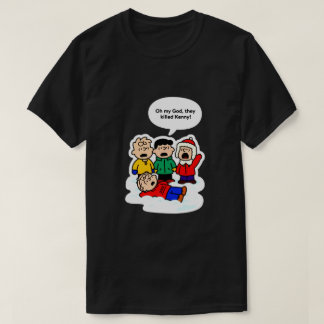 Camiseta Eles Mataram o Kenny! Mashup de Desenho Engraçado