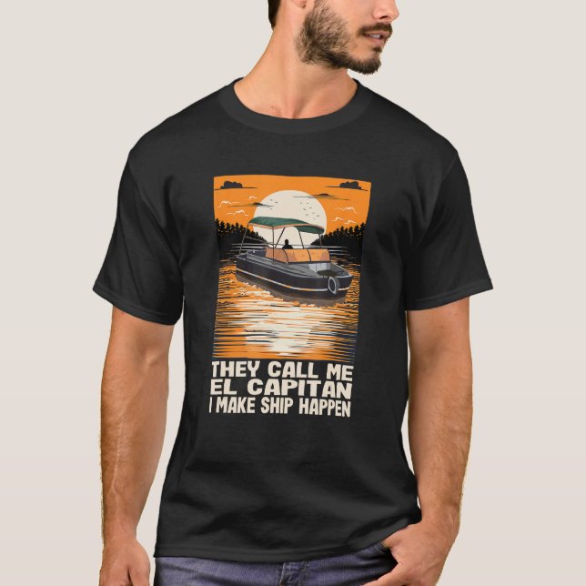 Camiseta Eles Me Chamam De El Capitan Eu Torno A Nave Engra (Frente)