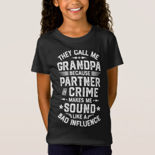 Camiseta Eles Me Chamam De Parceiro Do Avô No Dia de os pai