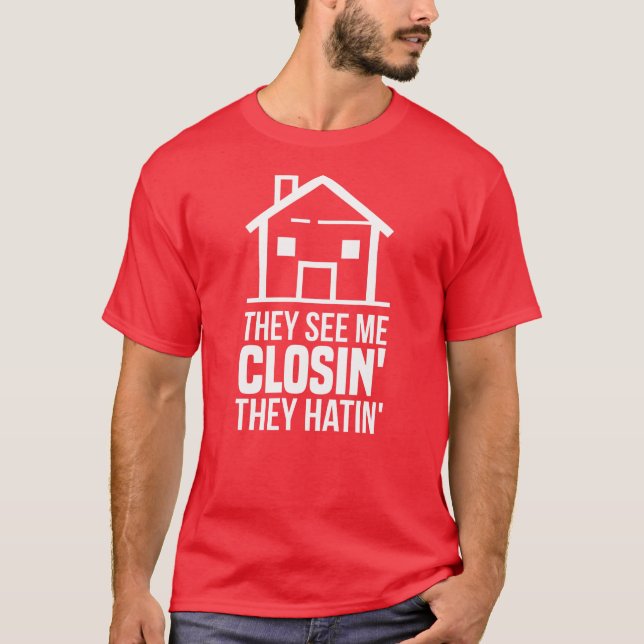 Camiseta Eles Me Veem Fechando Agente Imobiliário (Frente)