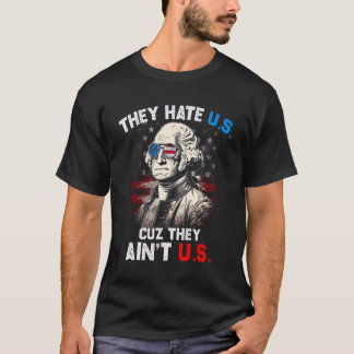 Camiseta Eles nos odeiam porque eles nos atacam na bandeira