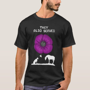 Camiseta Eles Também Serviram Animais De Papoila Roxo