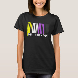 Camiseta Eles Têm O Código De Barras Não Binário Agender Si