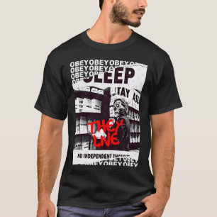 Camiseta Eles Vivem Vivo Ventilador Clássico de Horror de R
