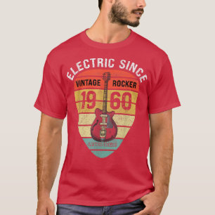 Camiseta Elétrica Desde 1960 Edição Limitada Guitarra Vinta