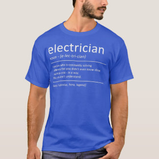 Camiseta Eletricidade de Humor com Definição Funny Eletrôni