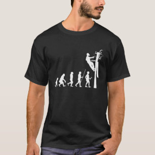 Camiseta Eletricidade e trabalhador em evolução