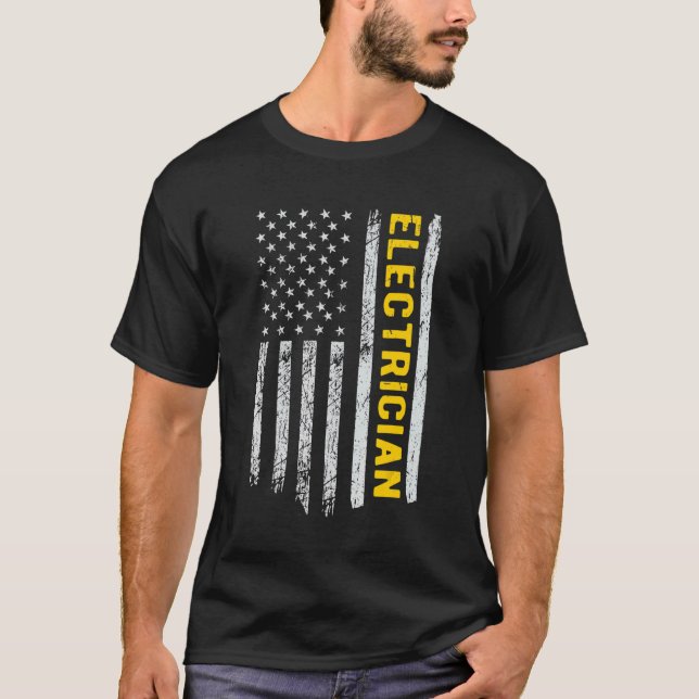 Camiseta Eletricidade eletricista Sinalizador dos Estados U (Frente)