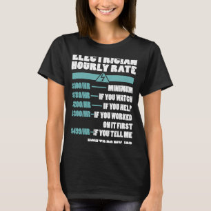 Camiseta Eletricidade Eletrônica de Taxa Horária Eletrônica