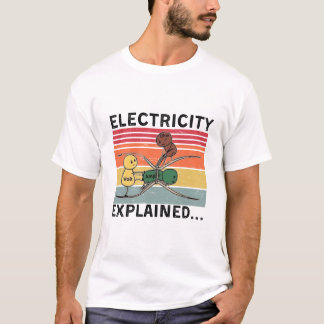 Camiseta Eletricidade Explicada...Elétrica Funny Ohm Volt A