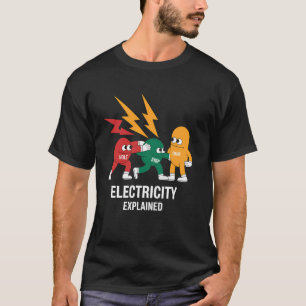 Camiseta Eletricidade Explicada Engraçado Engenheiro Elétri