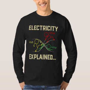 Camiseta Eletricidade Explicada Física Nerd Engraçado