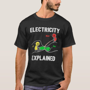 Camiseta Eletricidade Explicada Ohm Volt Ampere Eletricista