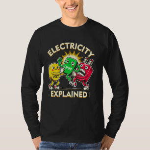 Camiseta Eletricidade Explicada Ohms Law Science Pun Physic