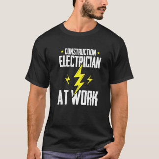 Camiseta Eletricista de Construção no Trabalho  Eletricista