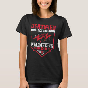 Camiseta Eletricista Eletricista Certificado Trabalhador