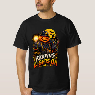 Camiseta Eletricista Engraçado Mantendo as Luzes Acessas no