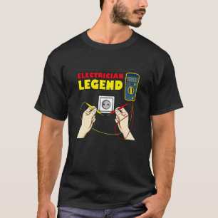 Camiseta Eletricista Lenda Cota Irônica Trabalhador Eletrôn
