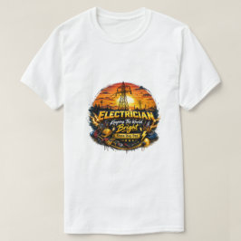 Camiseta Eletricista Mantendo o Mundo Brilhante Pôr do Sol