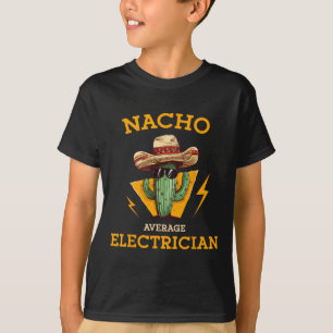 Camiseta Eletricista Não Mediano Elétrico Engraçado Trabalh