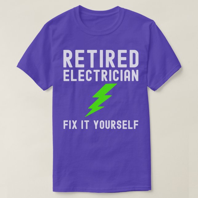 Camiseta Elétrico aposentado (Frente do Design)