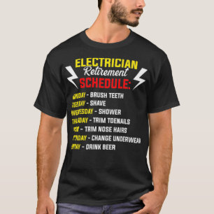 Camiseta Elétrico Aposentado Agende Reforma Engraçada