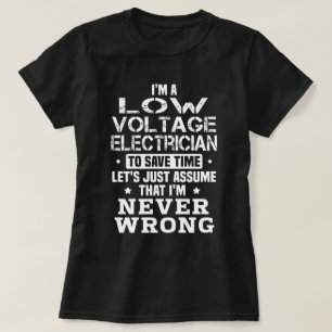 Camiseta Elétrico de baixa voltagem