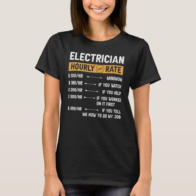 Camiseta Elétrico de Taxas Horárias (Frente)