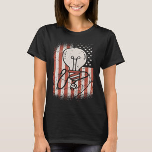 Camiseta Elétrico Engenheiro Americano Flag