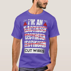 Camiseta Elétrico Engraçado Erros de Ortografia Eu Corto Fi