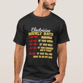 Camiseta Elétrico Engraçado Trabalho Espetacular Por Hora R