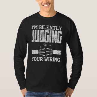 Camiseta Elétrico Estou Silenciando Seu Gráfico De Cabeamen