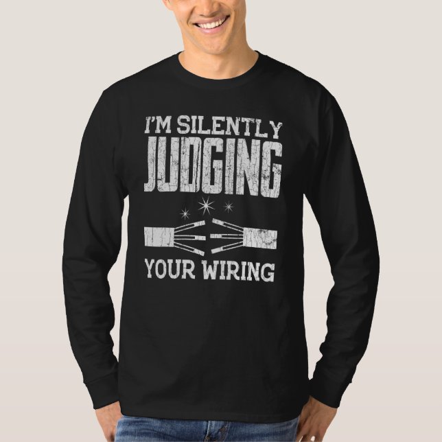 Camiseta Elétrico Estou Silenciando Seu Gráfico De Cabeamen (Frente)